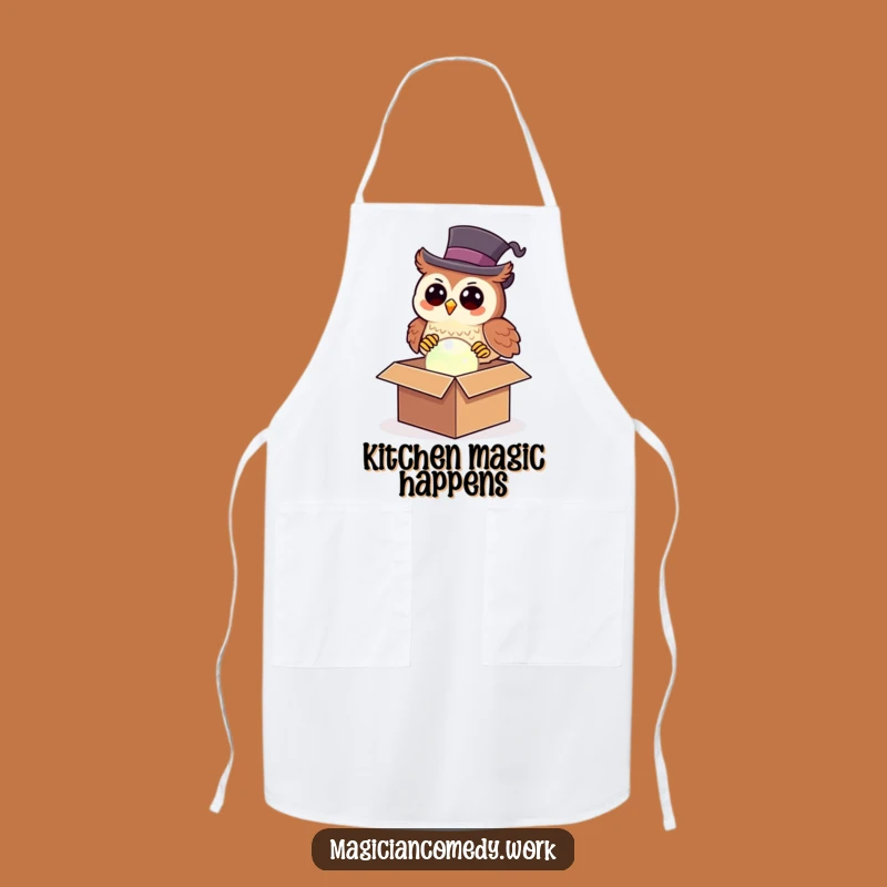Funny Owl Magician Apron: Whimsical Owl Cooking, Superb Funny Gift