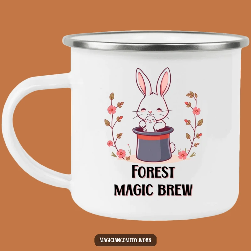 Funny Magic Rabbit Camping Mug: Outdoor Bunny Surprise, Adventurous Gift