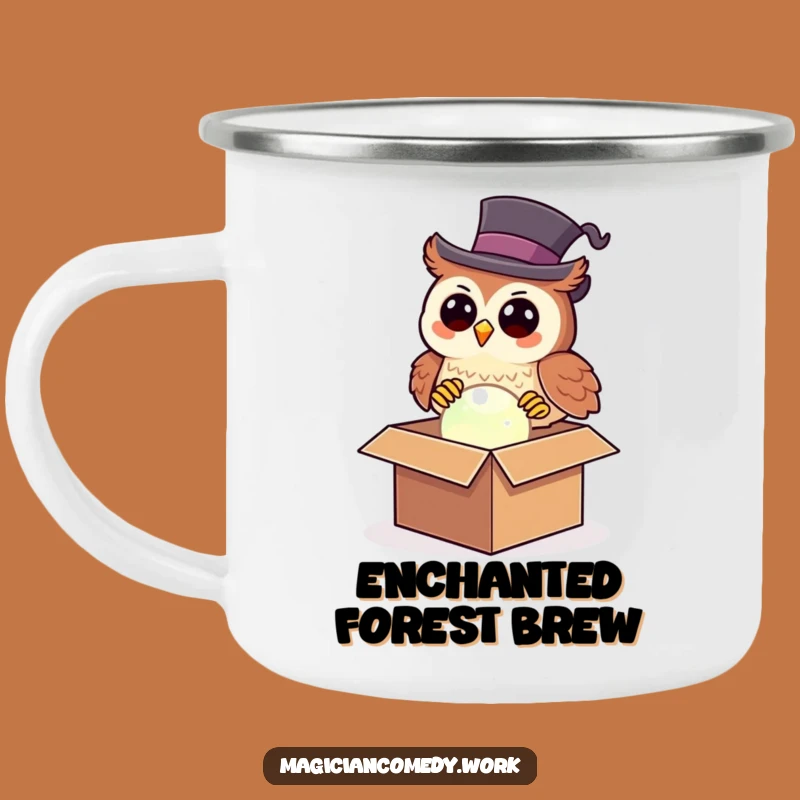 Funny Owl Magician Camping Mug: Trailside Magic, Adorable Funny Gift