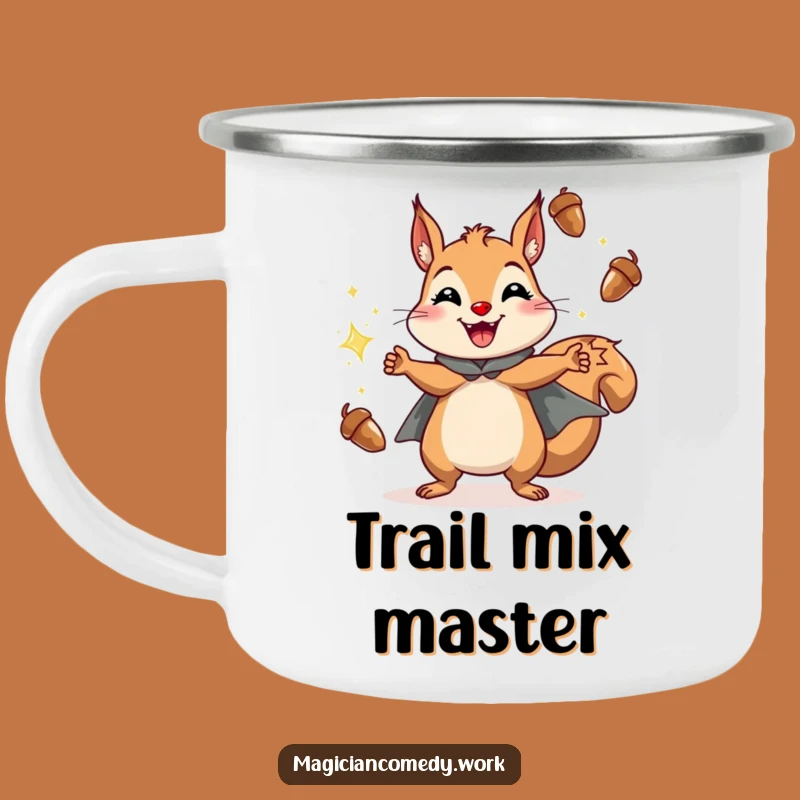 Funny Squirrel Juggling Camping Mug: Trailside Fun, Charming Funny Gift