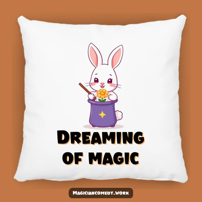 Funny Rabbit Magician Pillow: Soft Cute Bunny Magic, Perfect Funny Gift