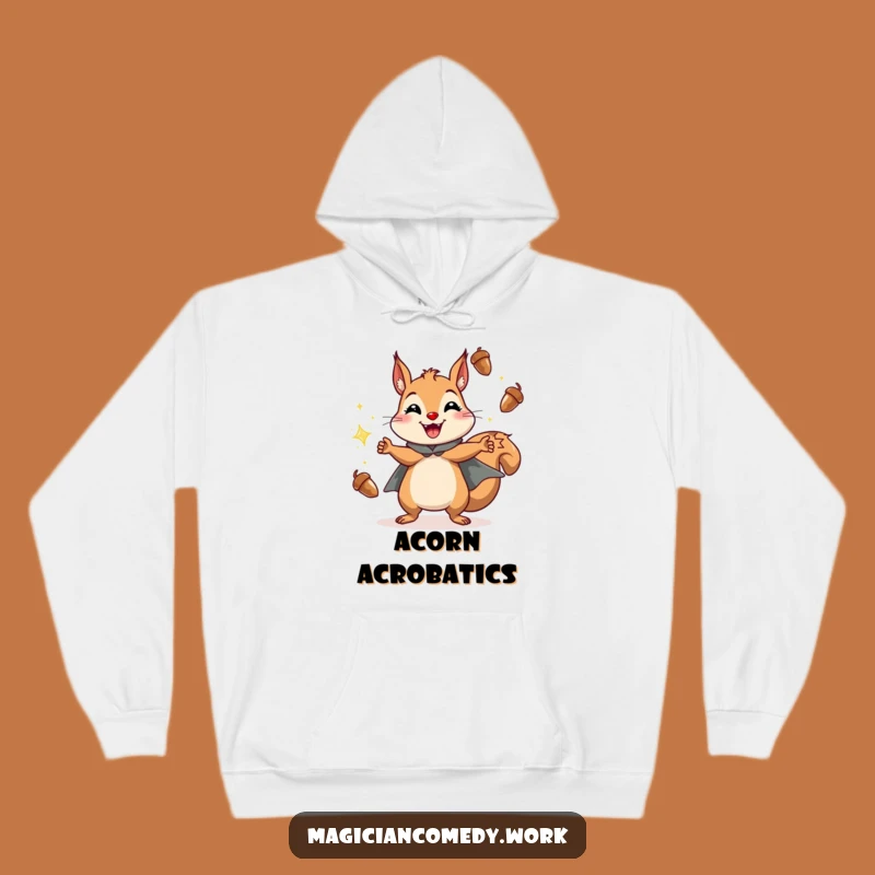 Funny Squirrel Juggling Hoodie: Cozy Squirrel Acorn Fun, Great Funny Gift