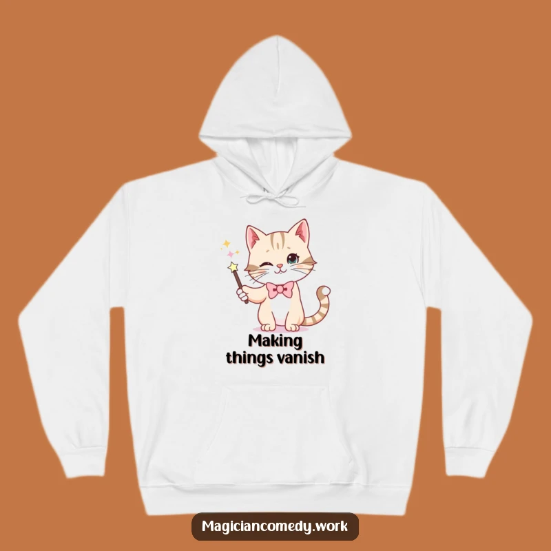 Funny Magic Cat Hoodie - Cozy Comedic Wear for Mystical Felines
