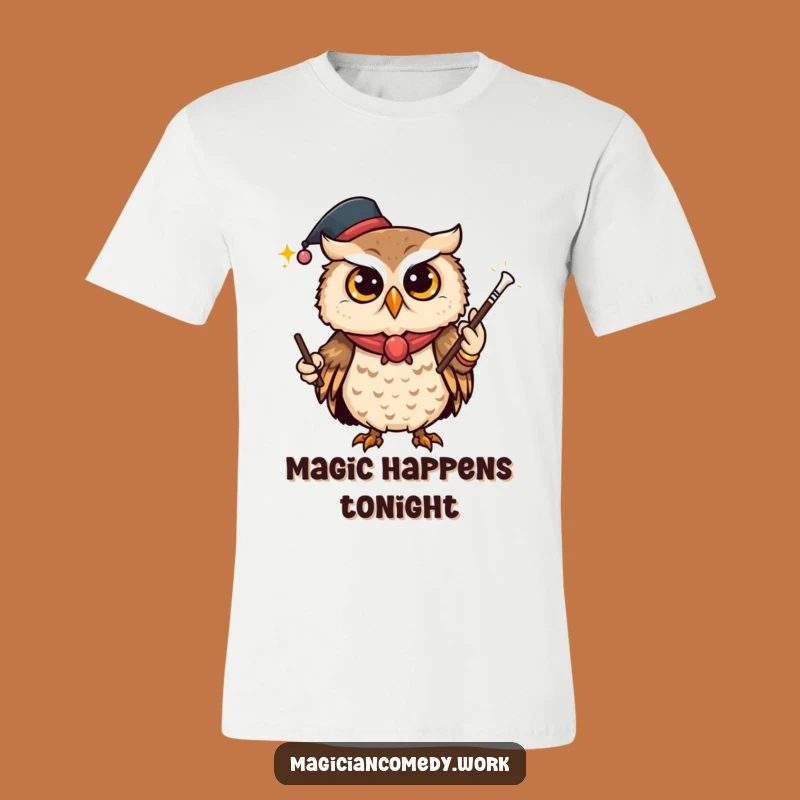 Funny Owl Magician T-Shirt: Curious Bird Magic, Perfect Funny Gift