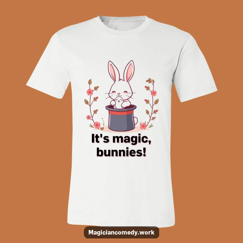 Funny Magic Rabbit T-Shirt: Cute Bunny Pulling Surprise, Hilarious Tee Gift