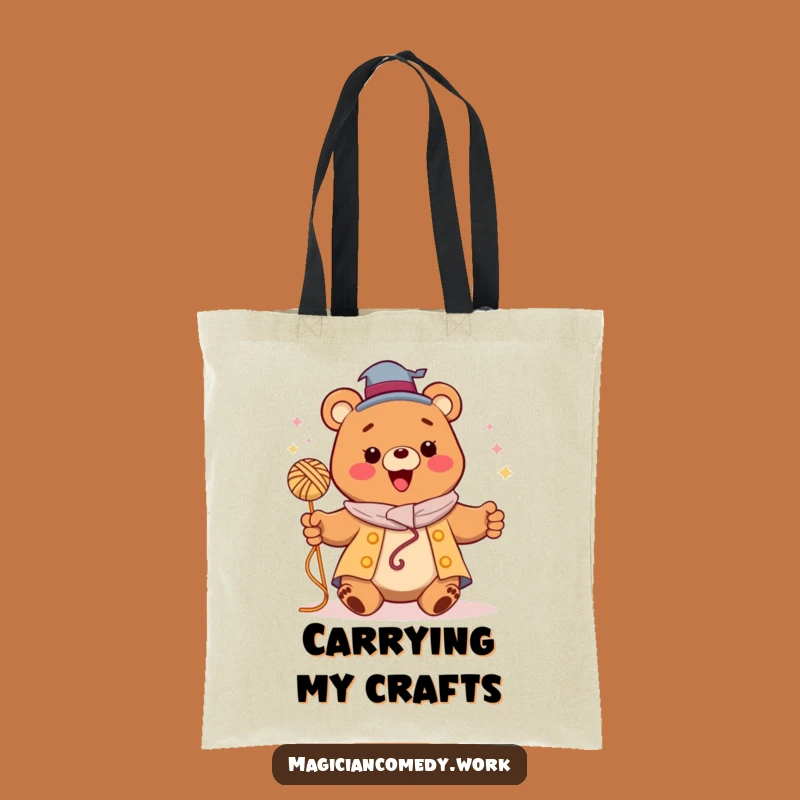 Funny Bear Magician Tote Bag: Happy Style, Perfect Funny Gift