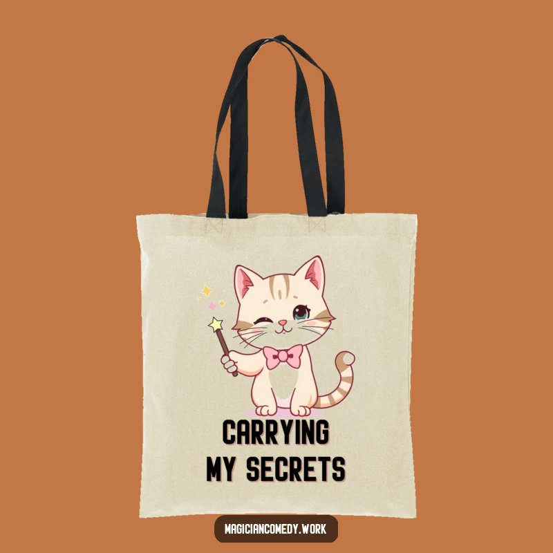 Funny Magic Cat Tote Bag - Your Chic Comedic Carry-All for Secrets